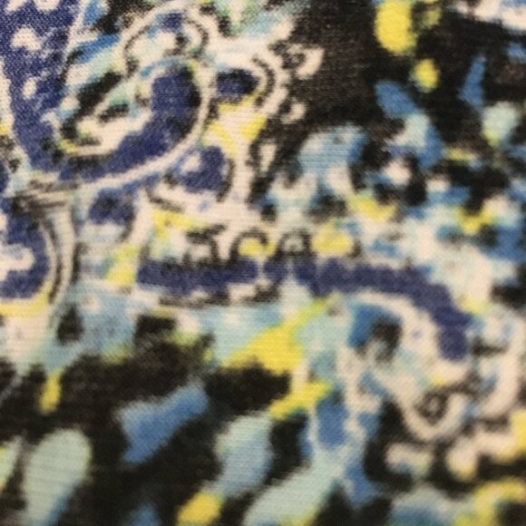 Paisley Impressionist Cowl Draped Neck Tank Top - Picture 10 of 14